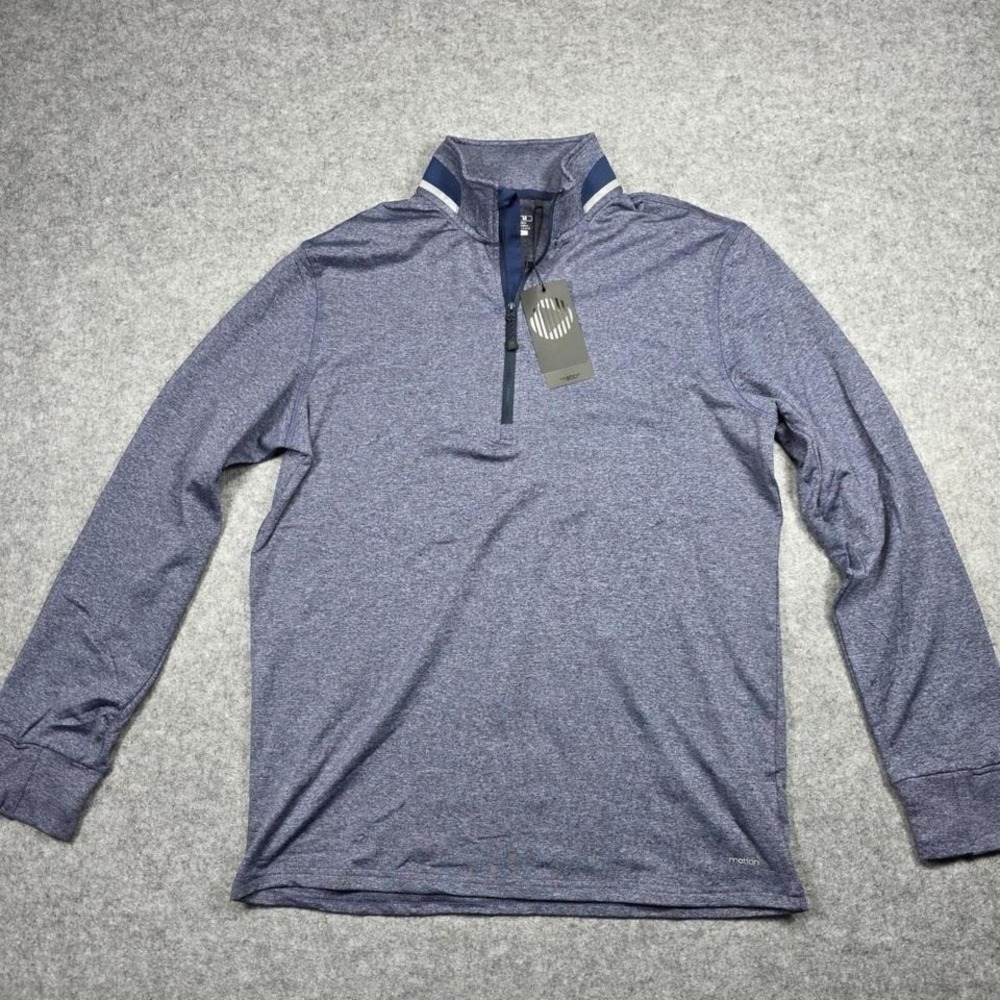 Motion Quarter Zip Mens Medium‎ Night Shadow Timber Edge 1/4 Zip Heathered